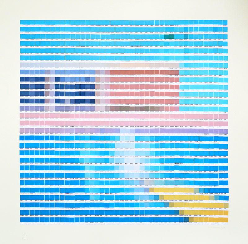 Illustration for article titled Classic paintings recreated using Pantone color chips